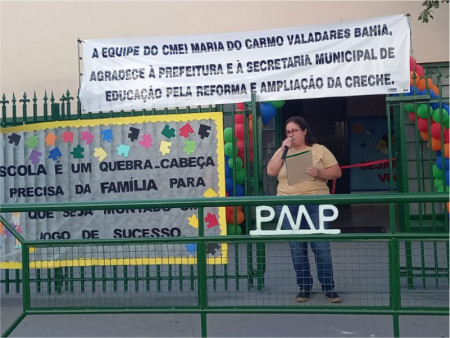 Reinaugurado o CMEI Maria do Carmo Valadares Bahia (Creche Mãe Neném)